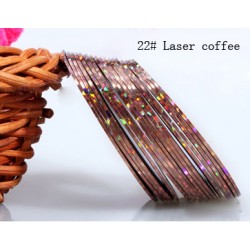 Fir metalic adeziv modele unghii #22